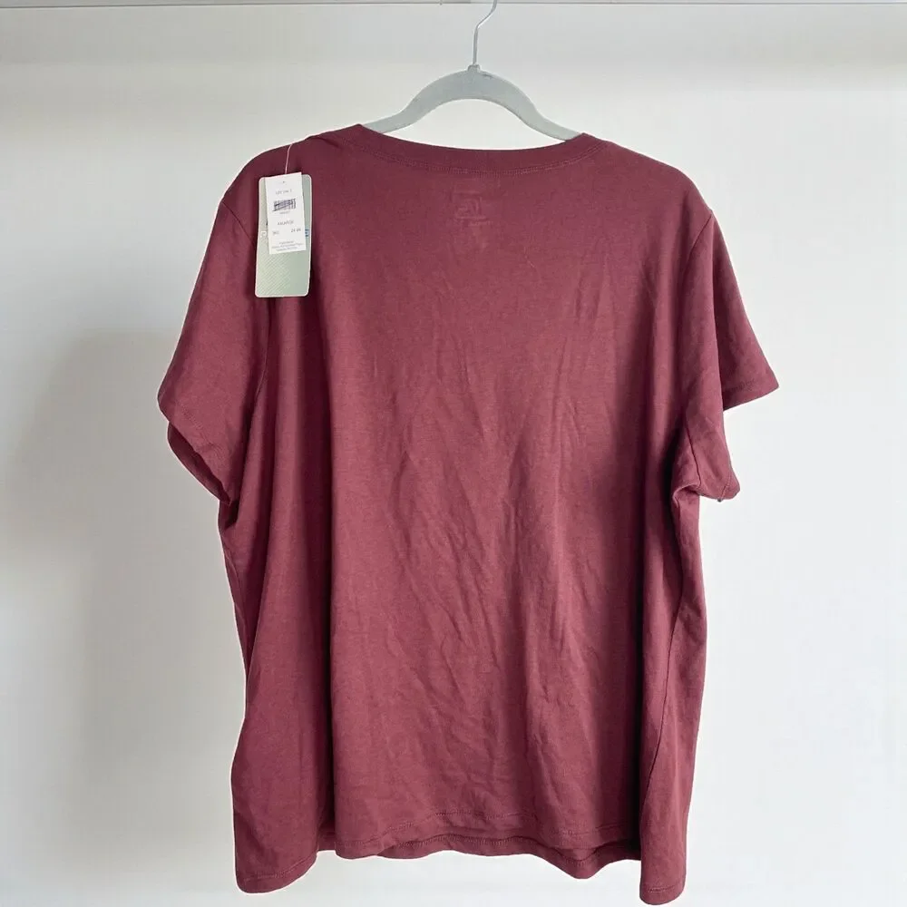 ProEdge Virginia Tech Hokies Womens XXL T-Shirt NWT V-Neck Maroon NCAA Fan Gear - Picture 2 of 8